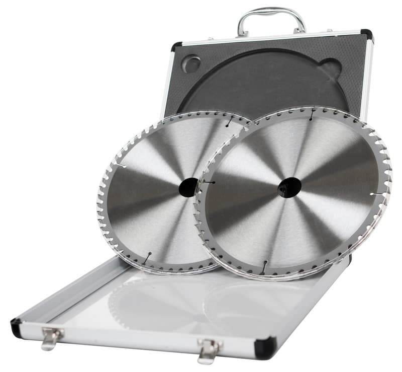 Set 2 Discos Sierra 10" (48 y 60 Dientes) Madera/Aluminio Scheppach — vista lateral