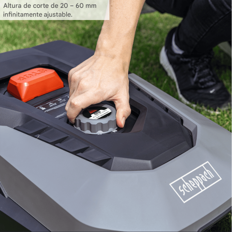 Robot Corta Pasto Cortacésped Scheppach 900m² - WiFi, Altura Regulable — vista 14
