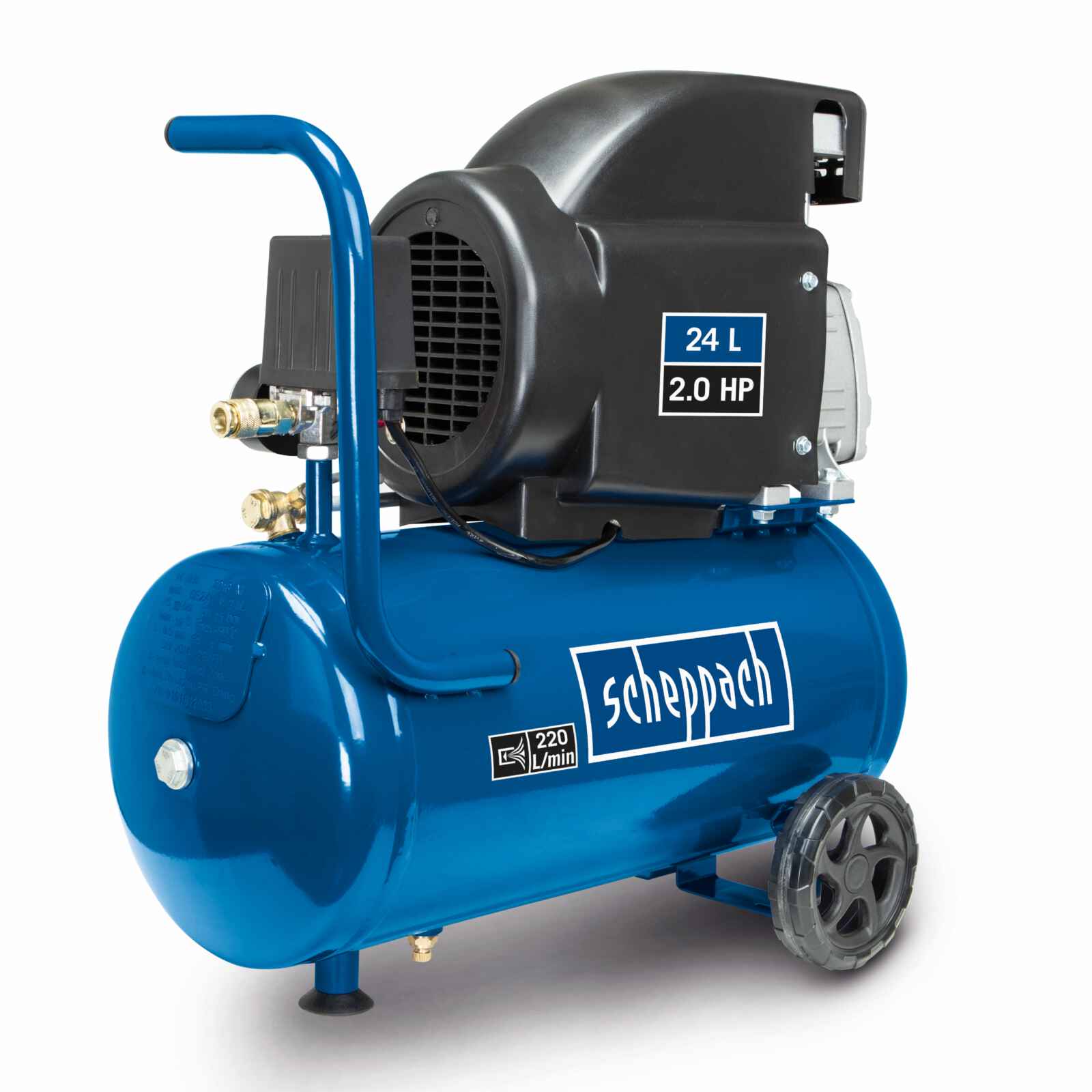 Compresor De Aire Portatil 2hp 24l - Scheppach — vista frontal