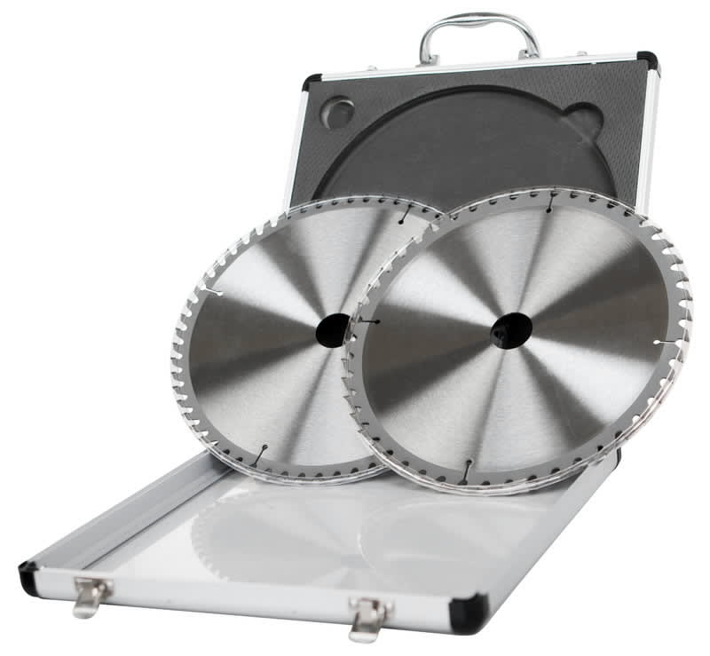 Set 2 Discos Sierra 10" (48 y 60 Dientes) Madera/Aluminio Scheppach — vista frontal