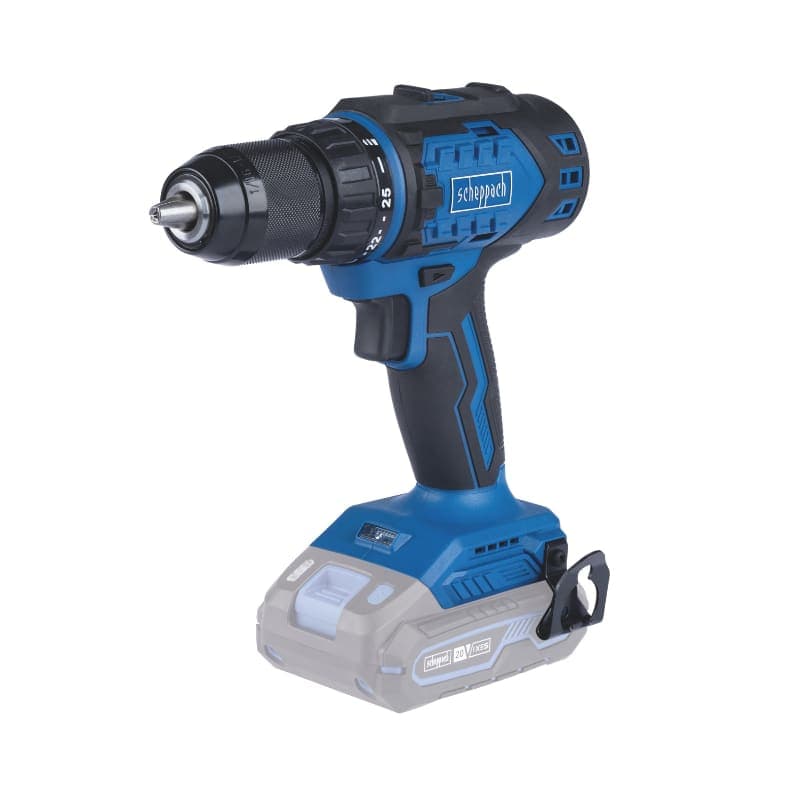 Taladro Atornillador Inalámbrico Brushless 60Nm 20V Scheppach — vista frontal