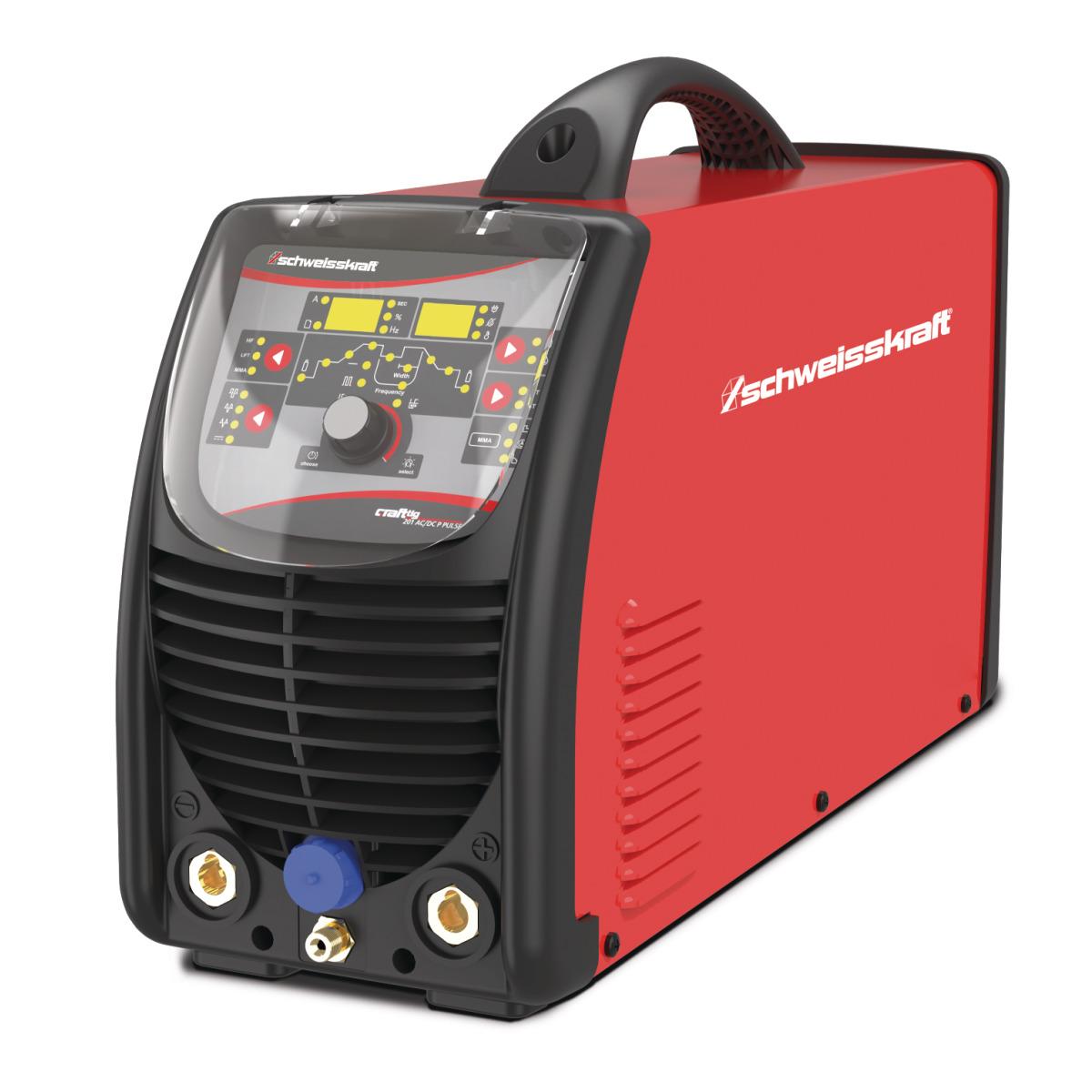 Inverter TIG AC/DC portátil Schweisskraft CRAFT-TIG 201 AC/DC P PULSE