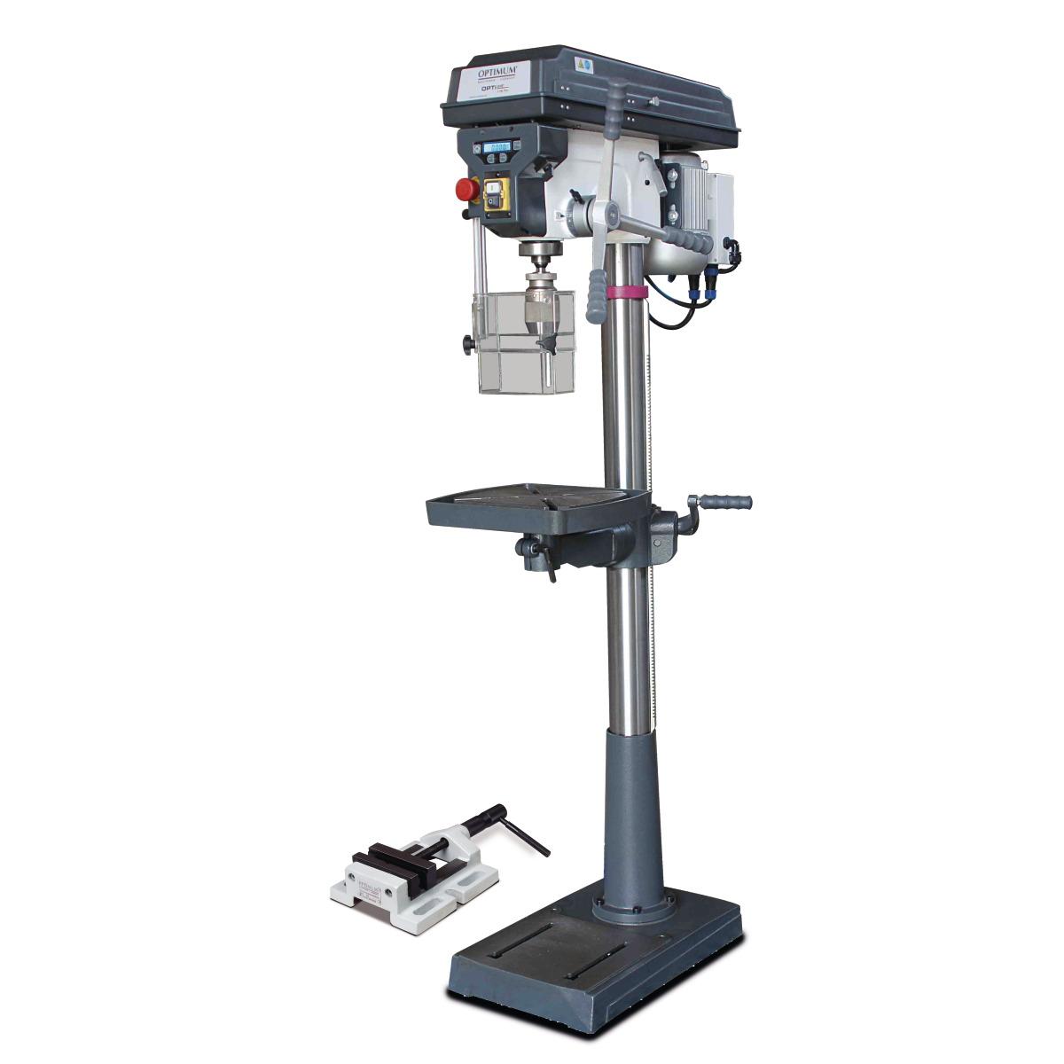 Set taladro de columna Optimum OPTIdrill D 26Pro con transmisión por correa trapezoidal