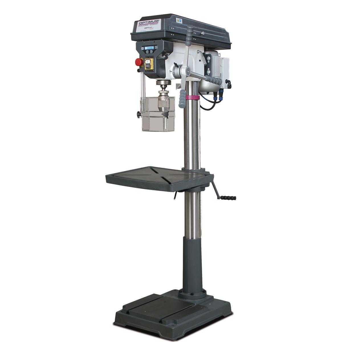 Set taladro de columna Optimum OPTIdrill D 33Pro con transmisión por correa trapezoidal