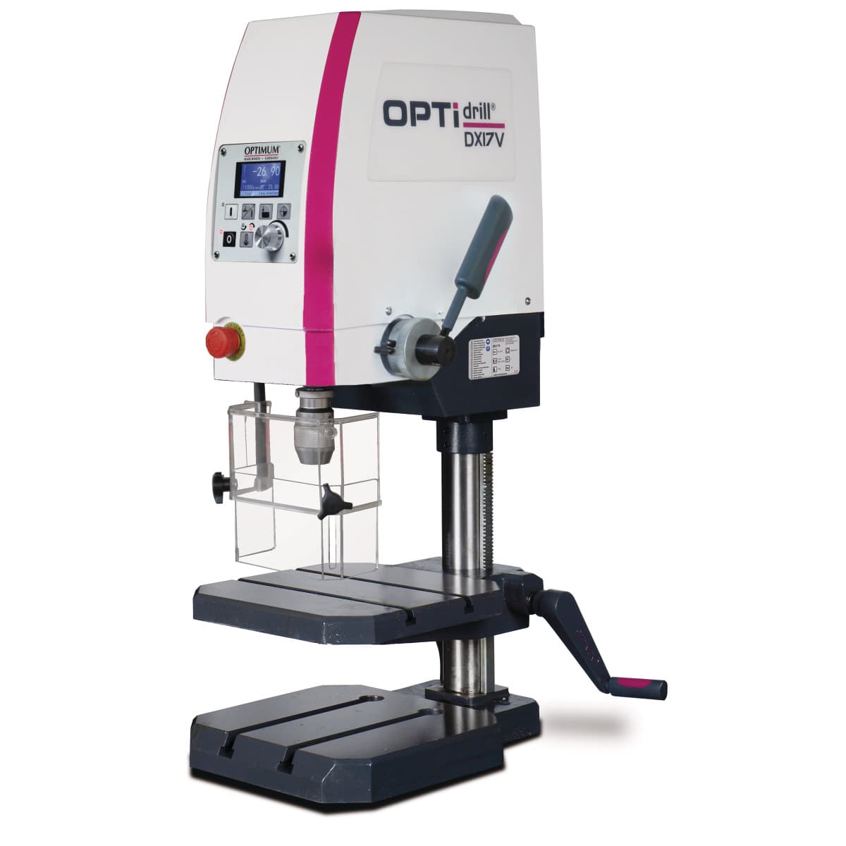 OPTIdrill DX 17V – Taladro de columna con pantalla OLED y modo roscado
