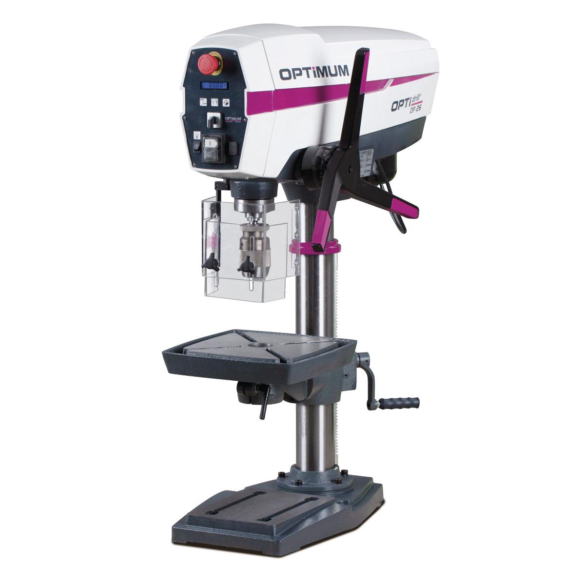 Taladro de columna Optimum OPTIdrill DP 26-T con transmisión por correa - Set taladro de columna Optimum OPTIdrill DP 26-T 400 V