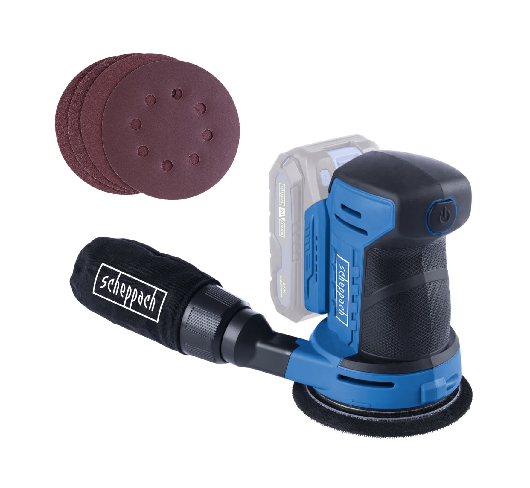 Lijadora Roto Orbital Inalámbrica 5" 20V Scheppach