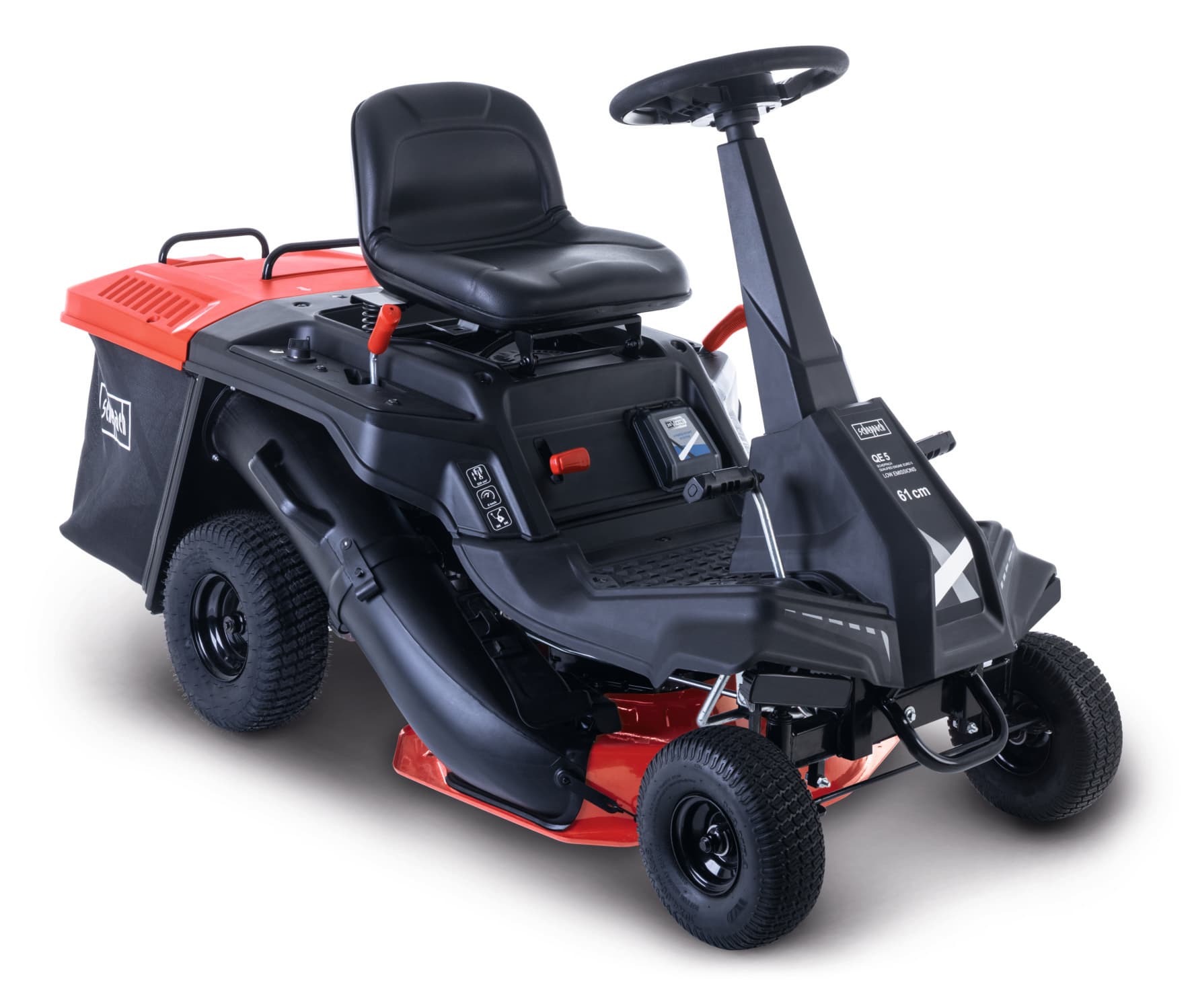 Tractor cortacésped Scheppach MR230-61 con asiento, motor a gasolina y ancho de corte de 61 cm