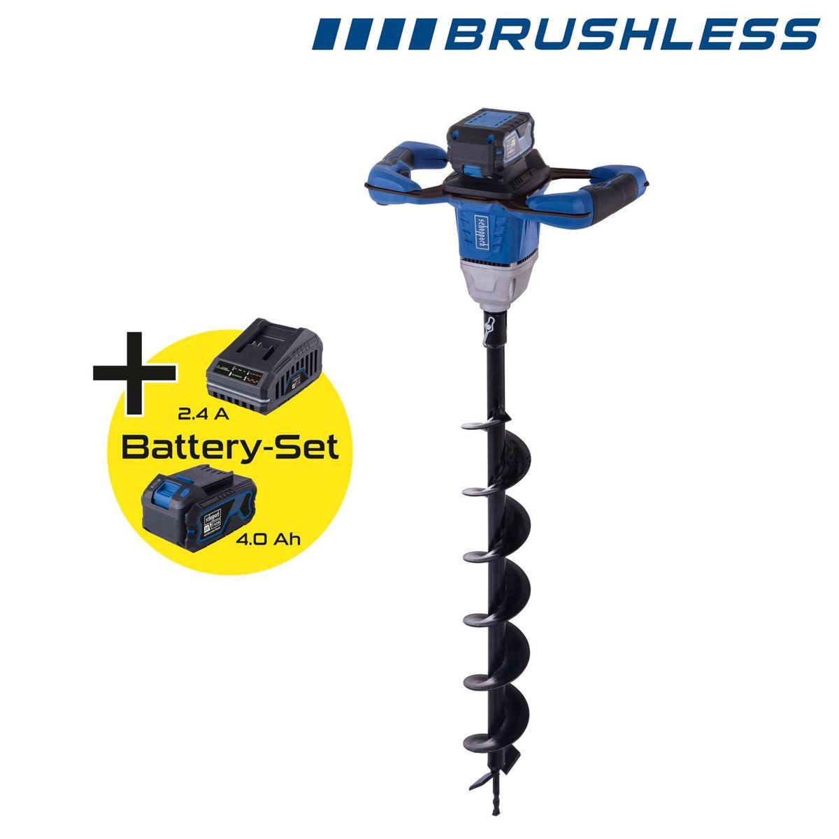 Ahoyador a Batería BC-EB100-X Set 20V con Batería 4 Ah y Cargador Scheppach — vista lateral