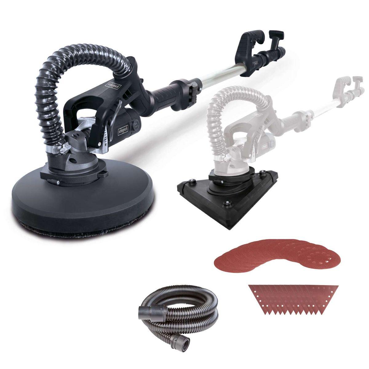 Lijadora de Pared y Techo 710W Scheppach Black Edition - Velocidad Variable, 2 Cabezales